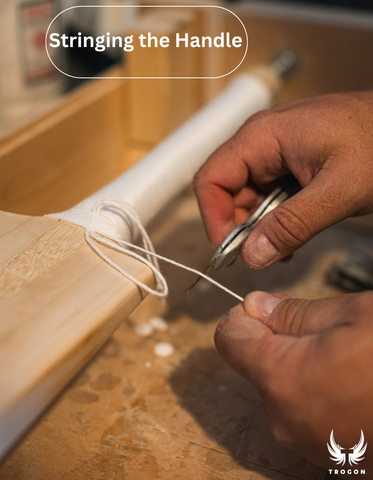 A Grade 1 Short Handle English Willow Cricket Bat Weighing 2lb 12oz.