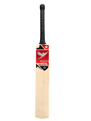 A Short Handle, Grade 2 English Willow Cricket Bat That Weighs 2lb 8oz. A Beautifully Balanced Cricket Bat, With a Full Blade-Bow, Lovely Grain Structure, Massive Profiles (Edges and Spine) and an Incredible Ping, a Truly Remarkable Cricket Bat.