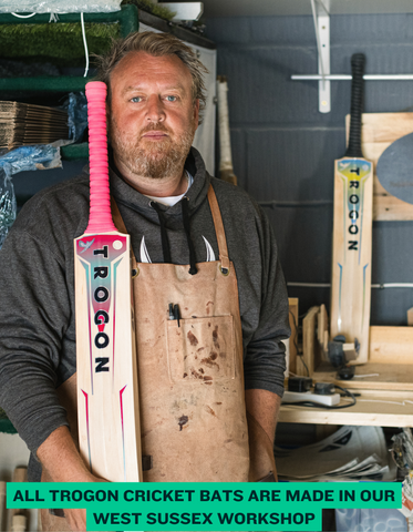 A Grade 1 Short Handle English Willow Cricket Bat Weighing 2lb 12oz.